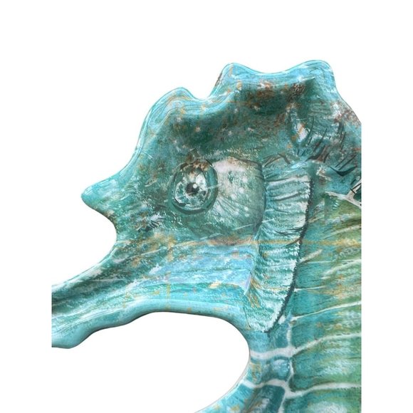 Pier 1 Imports Melamine Plate Seahorse Spikey 12" Hors d'oeurve plate. - Picture 5 of 7